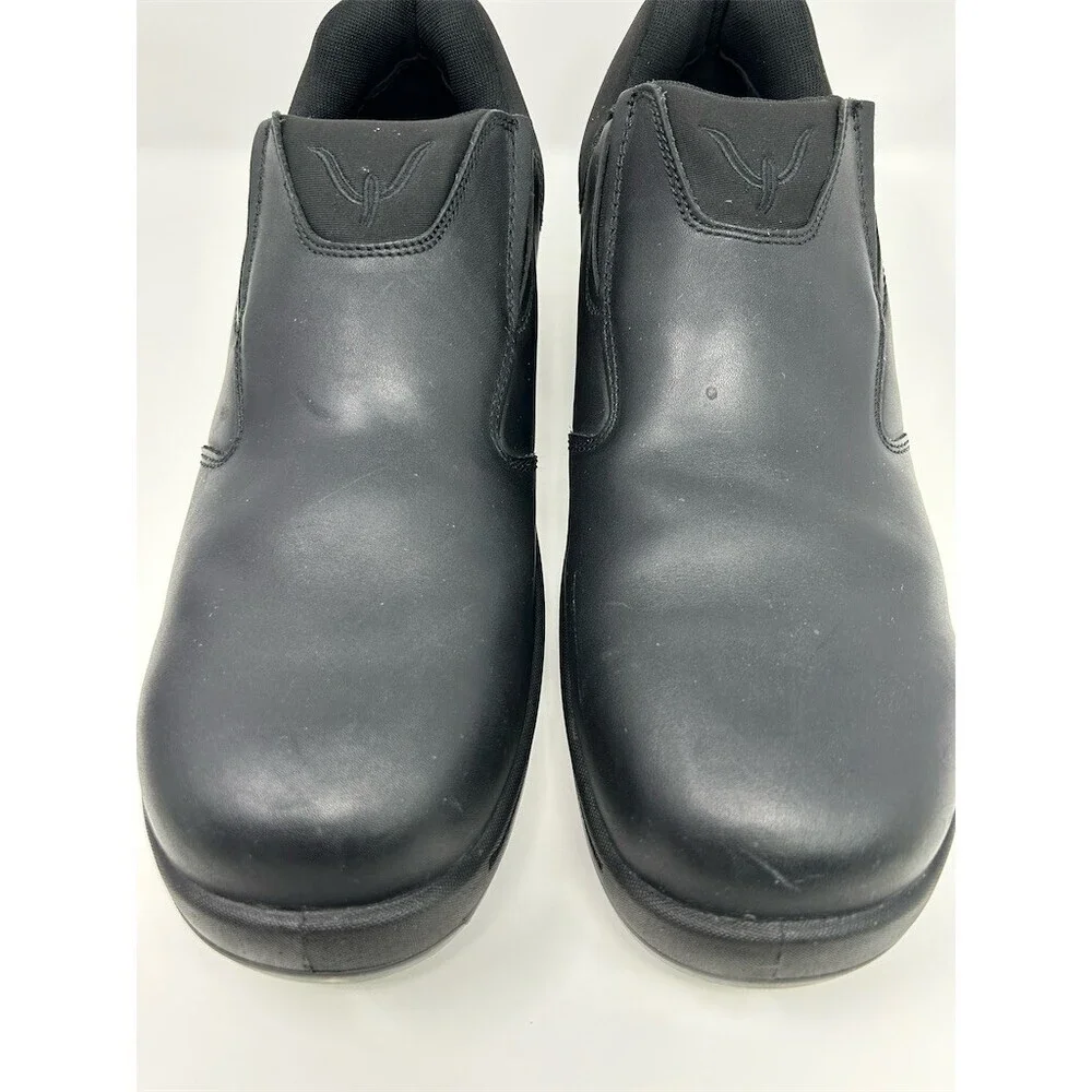 Thorogood Men's Black Slip-On Safety Toe Work Loafer Shoes Slip Resistant 15